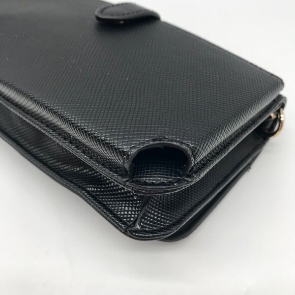 Guess Black Textured Noelle Flap Mini Crossbody - Picture 8 of 11